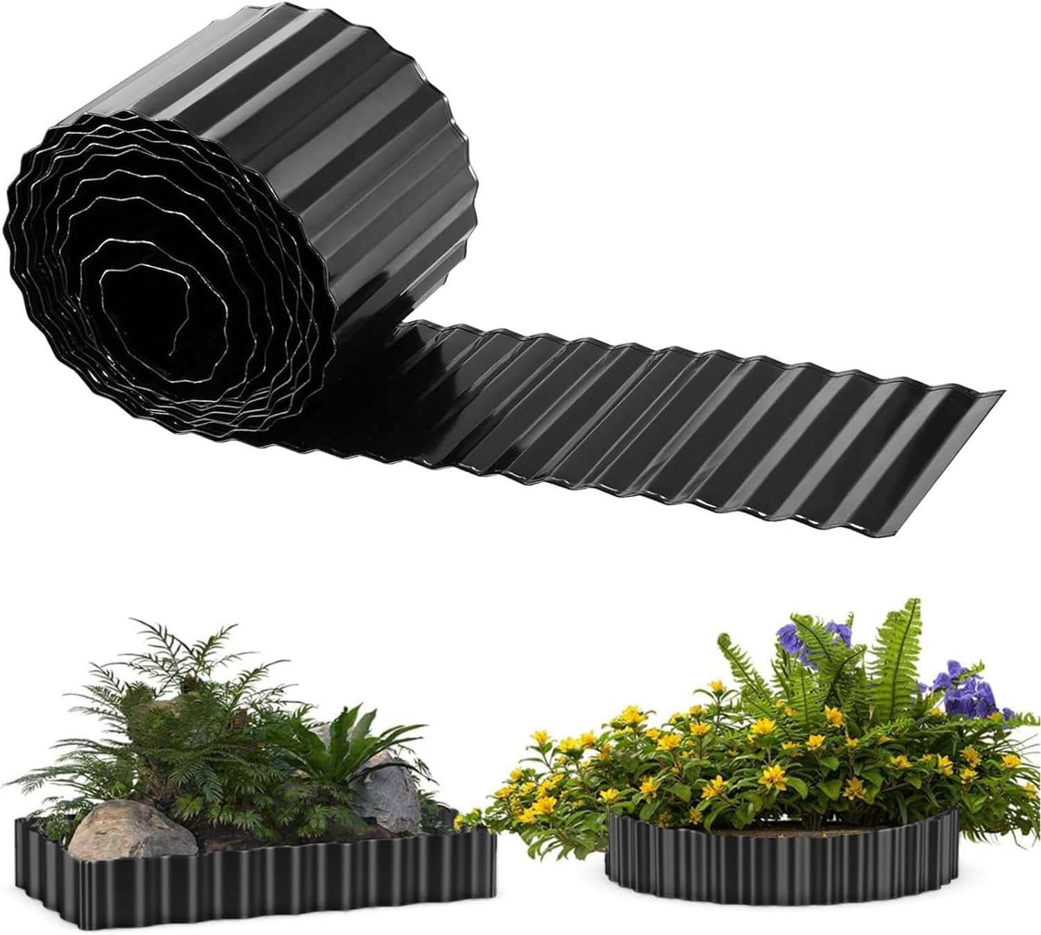 10M Metal Garden Edging Corten Steel Landscape Edging Flexible Lawn Border with Smooth Edges Rust-Resistant Flower Bed Edging Border