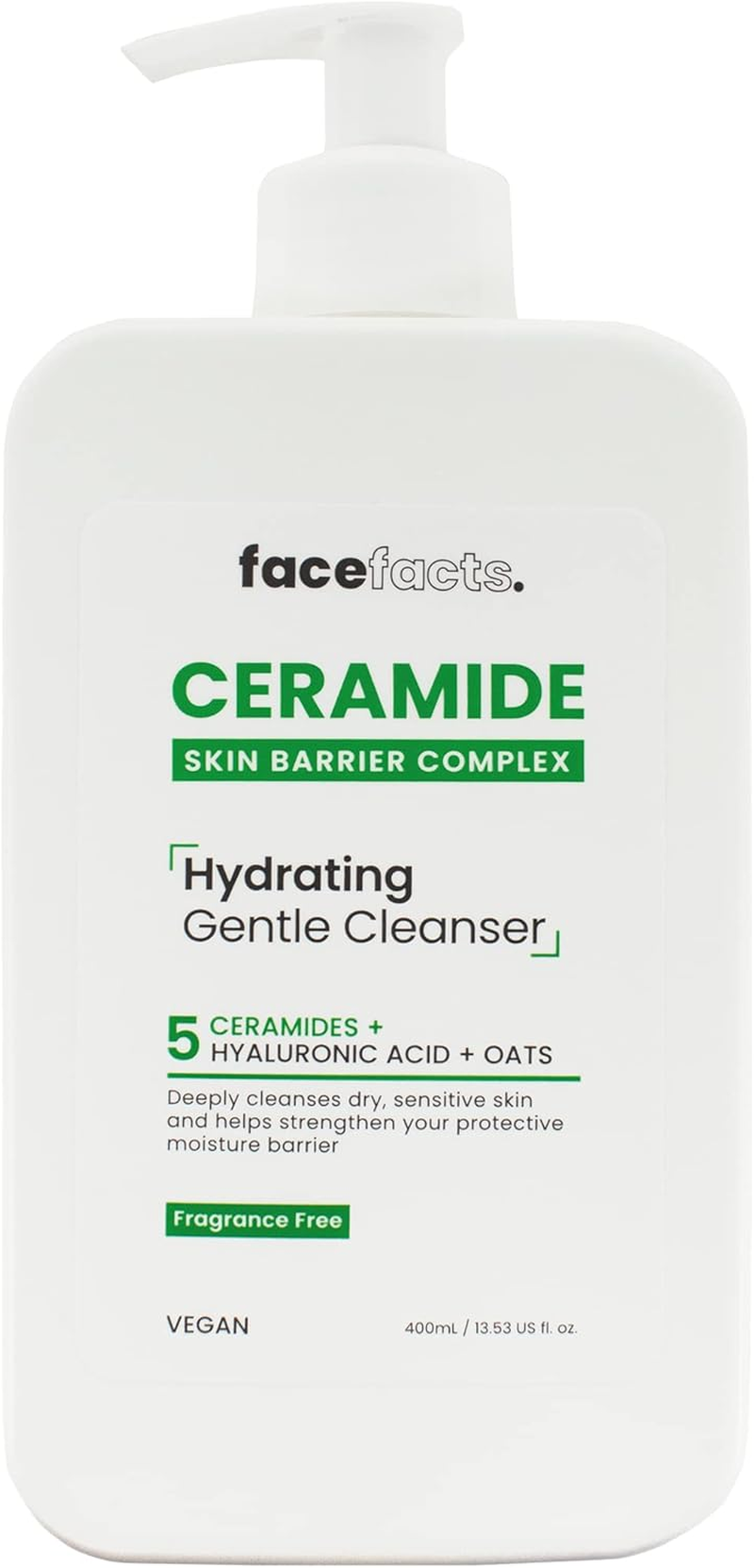 Face Facts Hydrating Ceramide Cleanser | Dry & Sensitive Skin | 400Ml image number 4