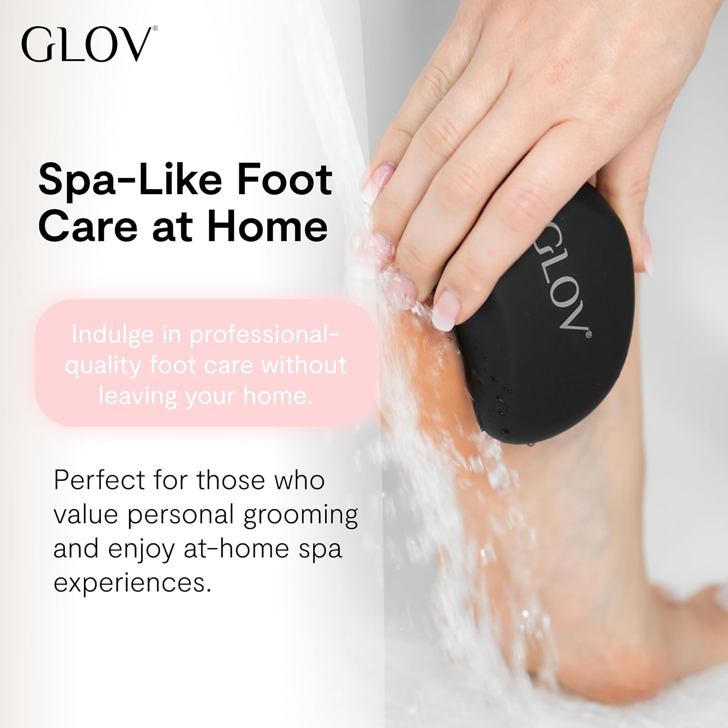 Glov 3D Nano Foot File Glass Material Black Ergonomic Reusable Gentle Callus Removal for Dry and Wet Skin Durable Care Product for Foot Health and Foot Care image number 5