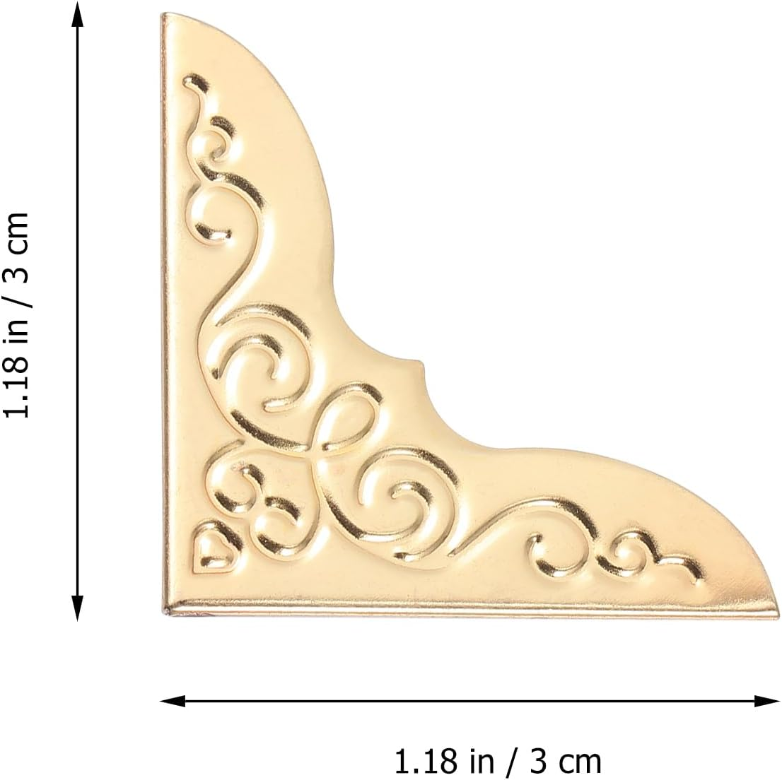 20Pcs Metal Book Corners Vintage Book Corner Protectors Edge Protector Photo Corners Guard Edge Decorative for Photo Book Scrapbook Album Menu Folder image number 3