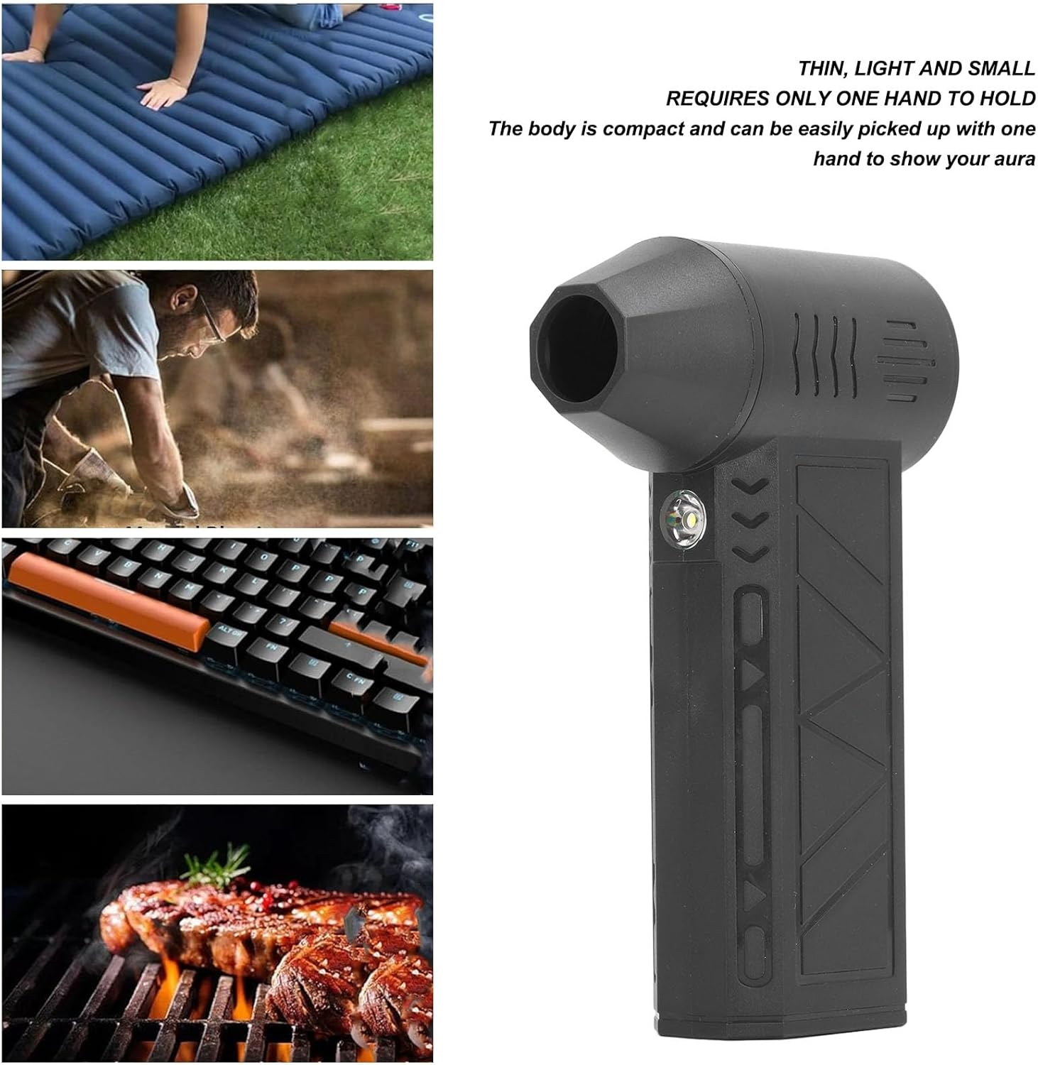 Jet Dry Blower, 130000RPM Jet Dry Mini Blower, 4 Gear Adjustable Electric Air Duster, Cordless Jet Fan, Jet Blower Car Dryer Compressed Air Duster for Car, Camping image number 3