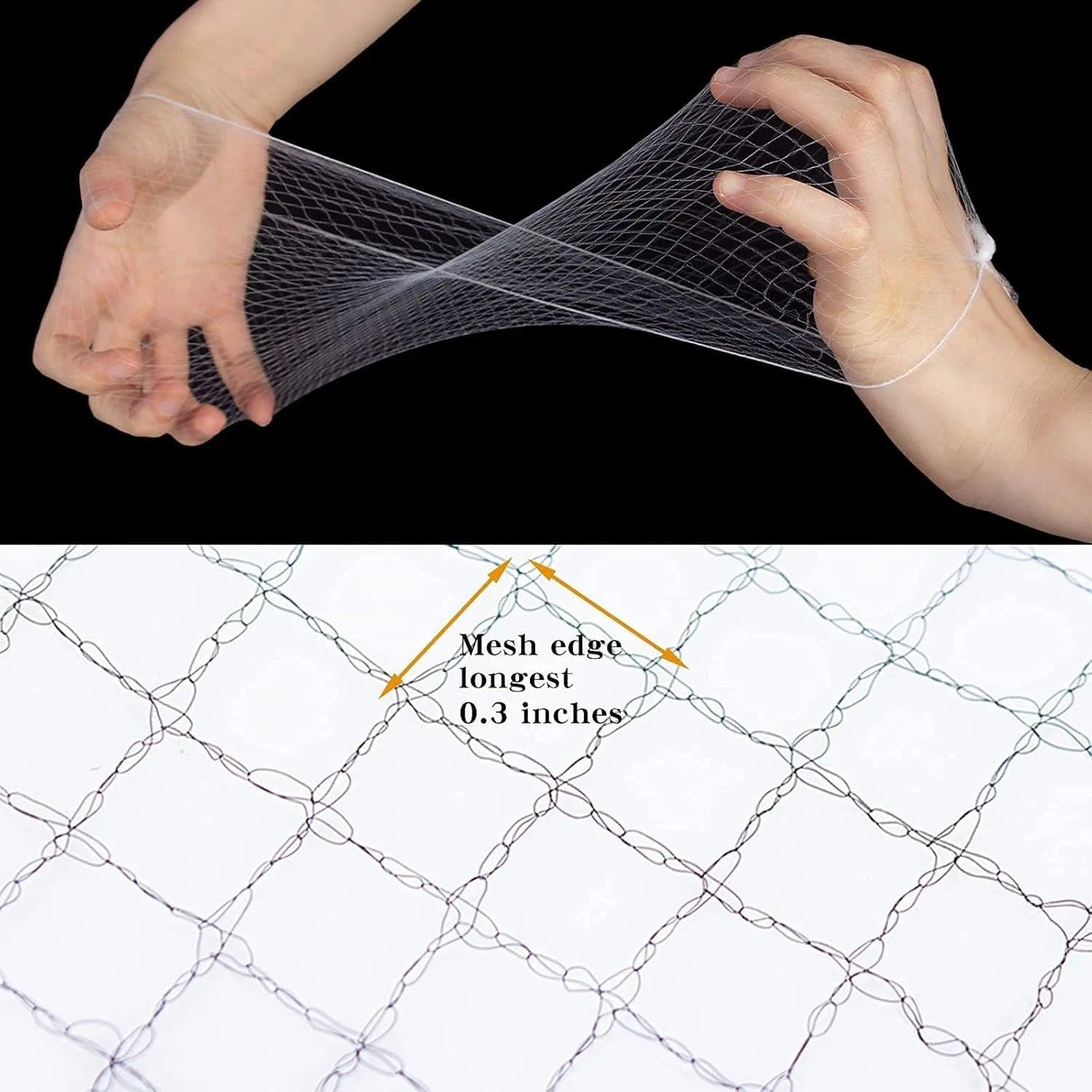 CRFY 20PCS of Hairnets Invisible Elastic Edge Mesh 50Cm Hair Nets for Women Hair Bun Making Sleeping Ballet Dancer Kitchen Food Service 20 Inches White (Individual Pack 20Pcs) image number 5