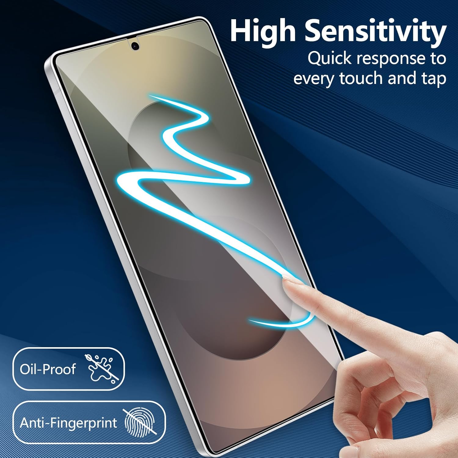 Tempered Glass Screen Protector for Galaxy S25 Ultra 6.9 Inch 2 Pack + 2 Pack Camera Lens 9H Tempered Glass Fingerprint Unlock Compatible Anti-Scratch Case Friendly Clear-Hd image number 4