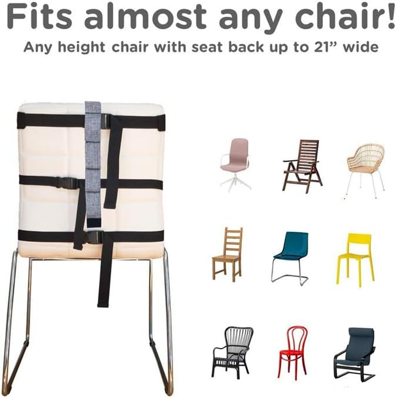 Portable High Chair, Travel High Chair for Toddlers with Adjustable Straps to Fit Most Chair, Travel Easy High Booster Seat Cover for Infant Eating Feeding image number 5