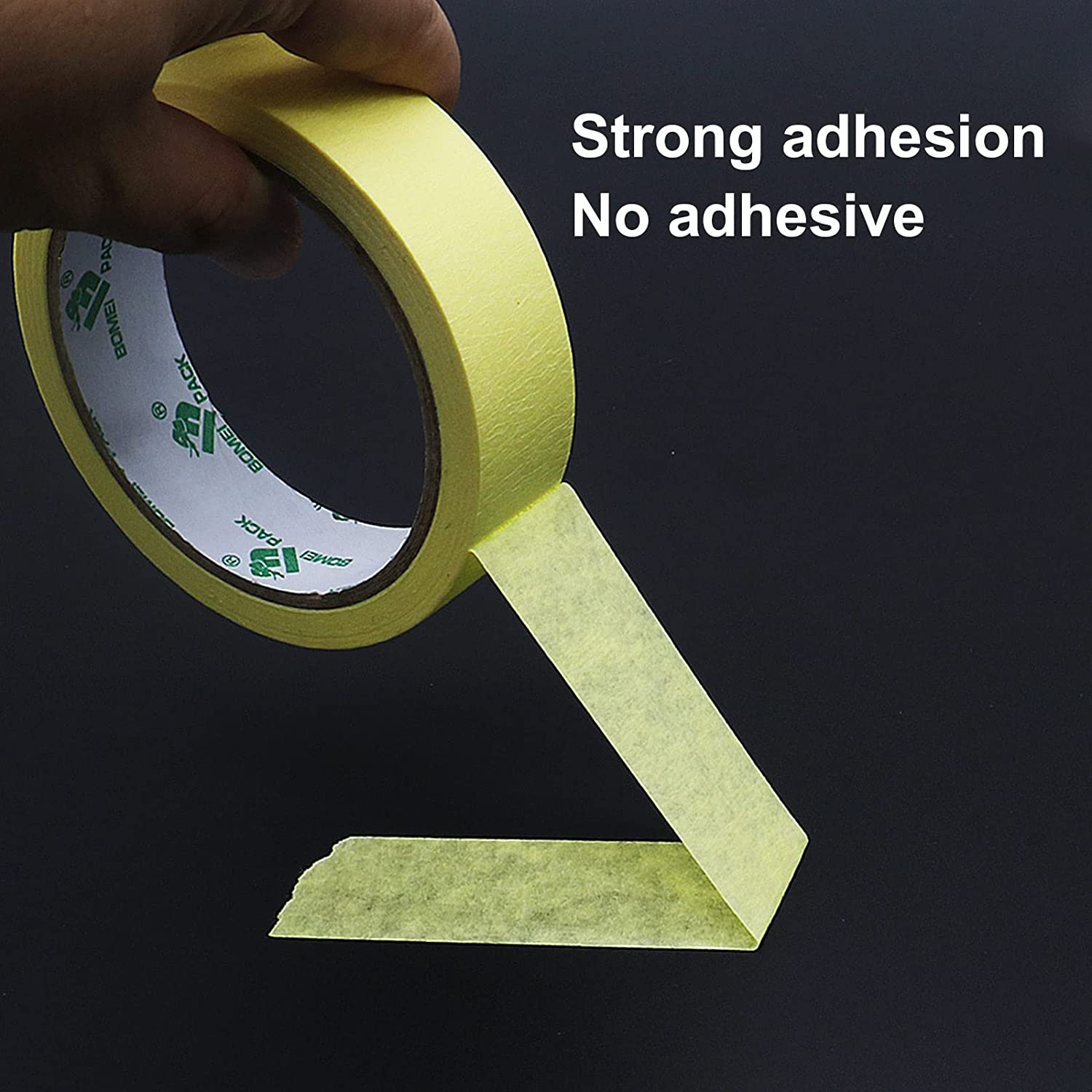 BOMEI PACK Yellow Masking Tape Decorative Writable Yellow Painters Tape for Arts & Crafts,3 Rolls Pack, 24Mm X 20M per Roll image number 6
