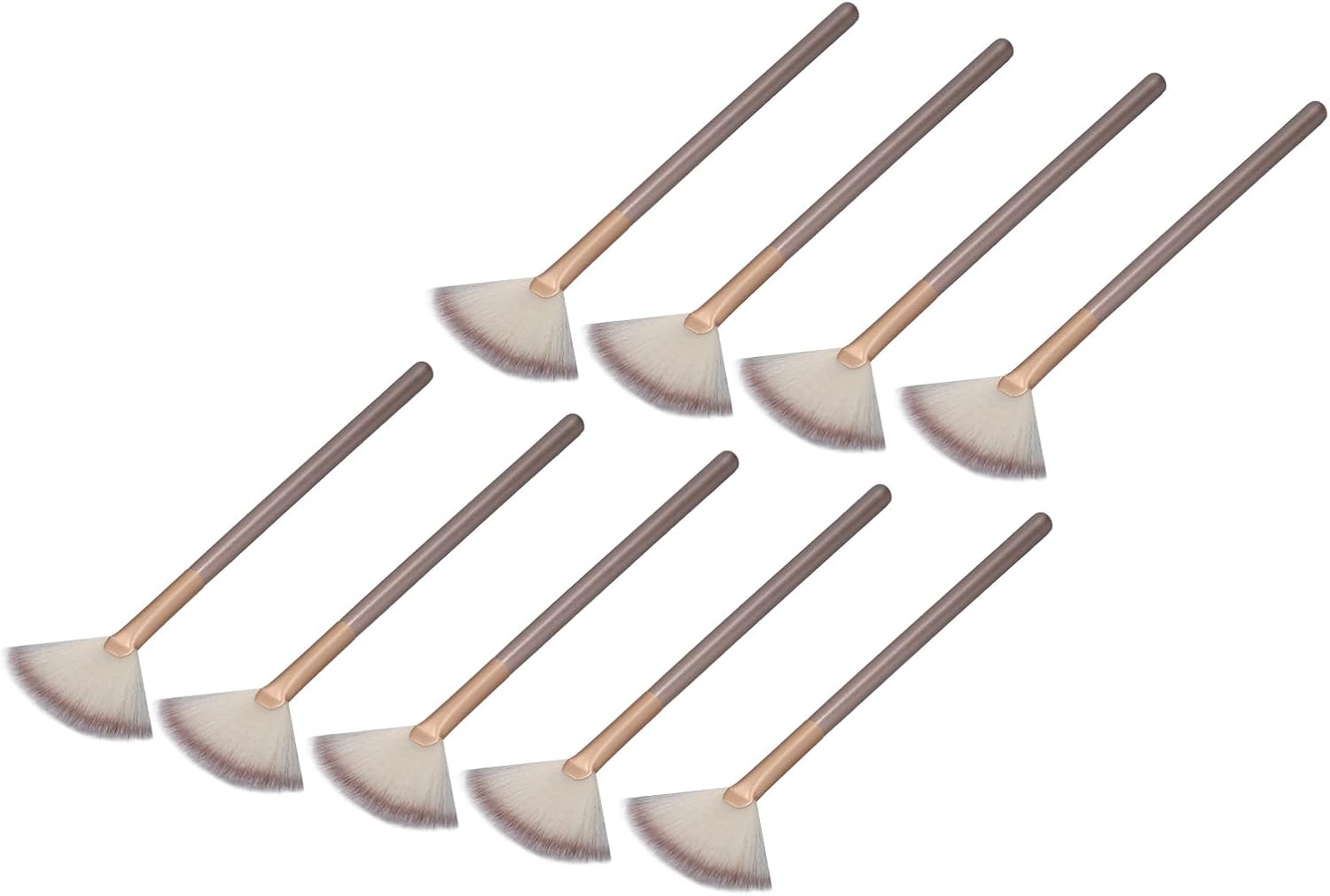 9 Pieces Soft Facial Fan Makeup Brush Brush. image number 3