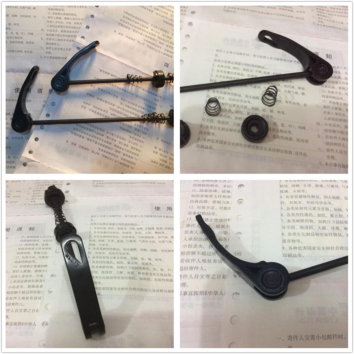 NA 1 Pair Quick Release Skewer Front and Rear Wheel Hub Quick Release Skewer Set Clip Bolt Lever Axle Set for Road Mountain Bicycle