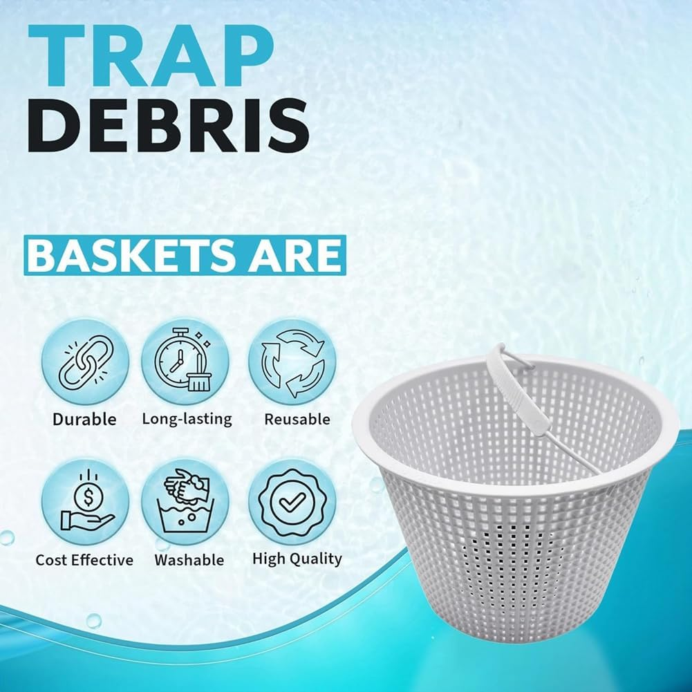 8 Inch Weighted Skimmer Basket for SP1070, Heavy Duty Skimmer Basket for Pool Maintenance, Included Weight and Handle image number 4