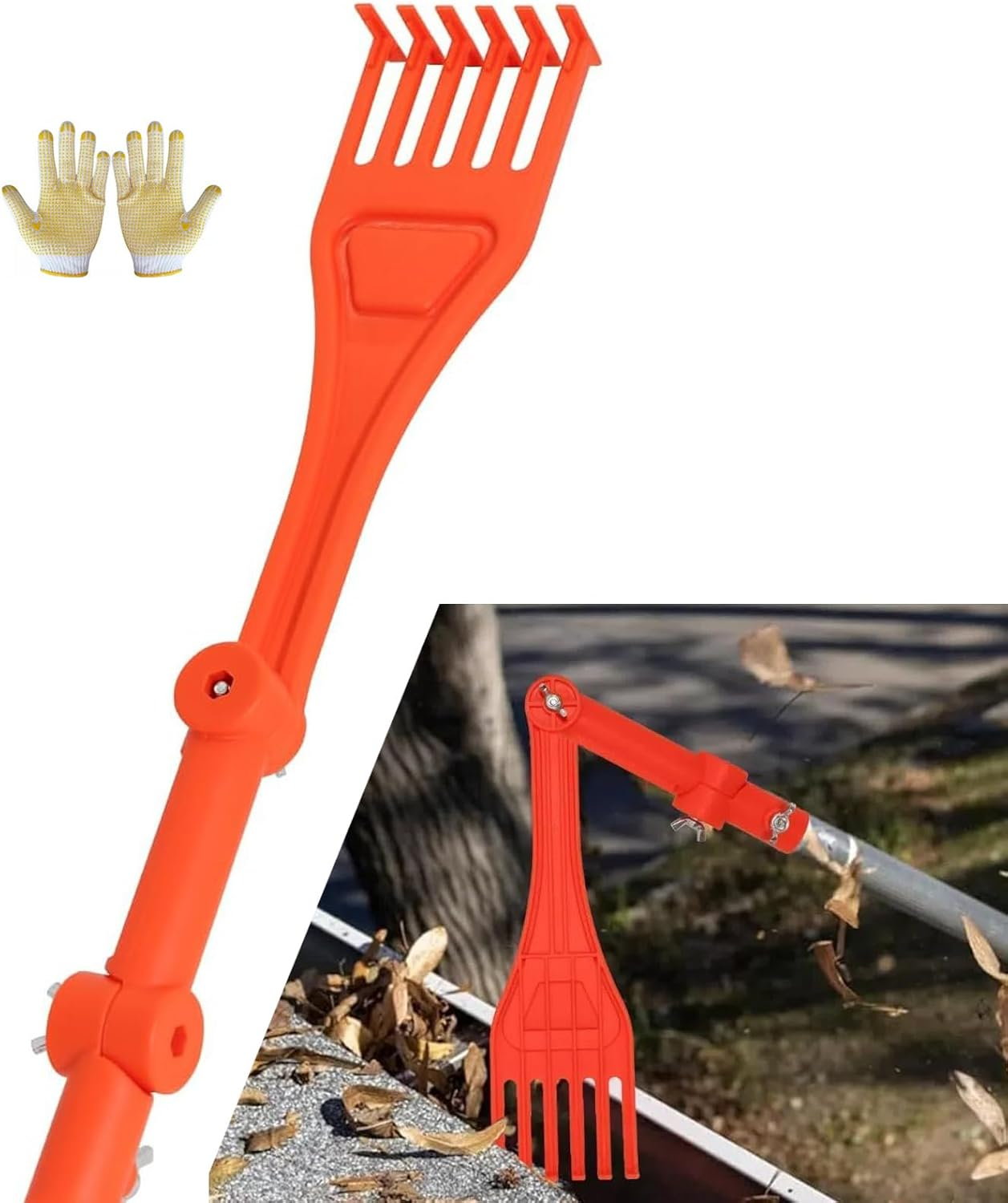 Mini Rake Head &ndash; Gutter Rake Tool for Removing Leaves & Debris from Roofs, Gutters & Hard-To-Reach Areas image number 2