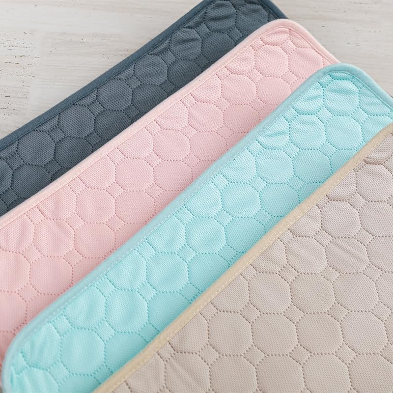 Azullanse Washable Guinea Pig Cage Liner, 100 X 70 Cm, Reusable Washable Pee Pads, Waterproof Guinea Pig Litter for Small Animals, 2 Molars, Stone (Pink)