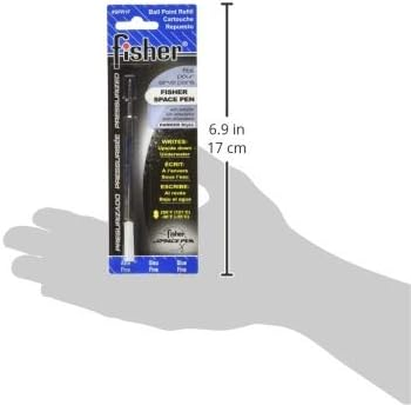 Fisher Space Pen - 3 Pressurized Cartridges Blue Ink Fine Point #SPR1F