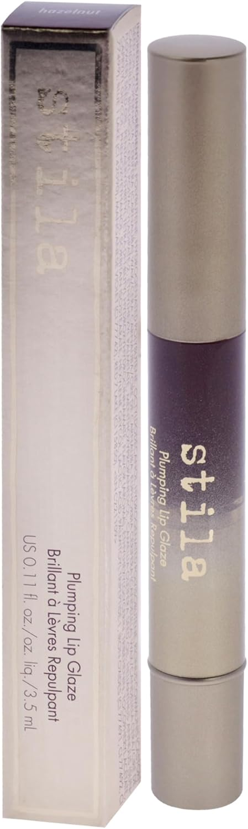 Plumping Lip Glaze - Hazelnut by Stila for Women - 0.11 Oz Lip Gloss - Chestnut image number 2