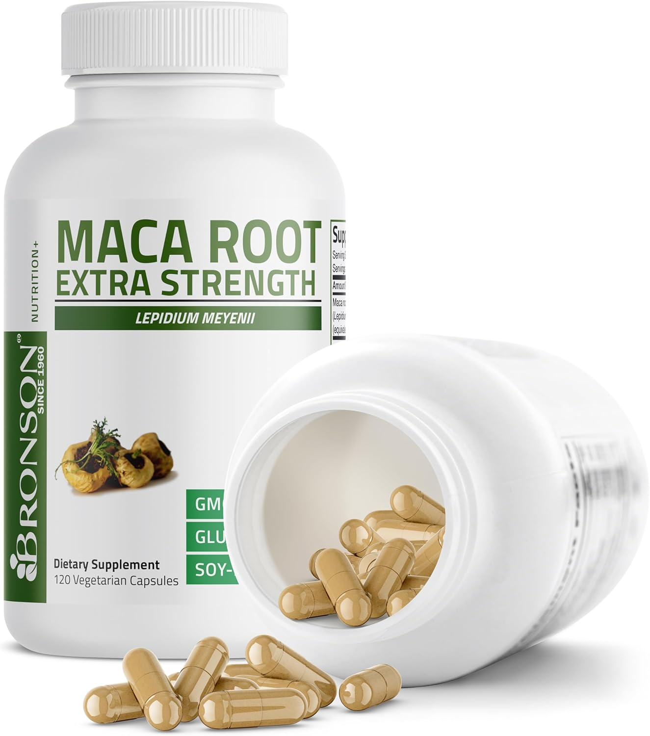 Bronson Maca Root Extra Strength 4000 MG per Serving, Lepidium Meyenii - Non-Gmo, 120 Vegetarian Capsules image number 1