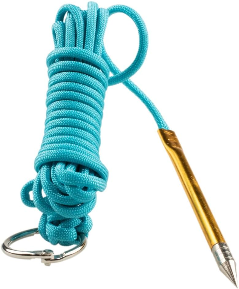 10 Foot 550Lb Paracord Fishing Stringer Fish Holder with Metal Threading Needle and 1 Inch Split Ring image number 3