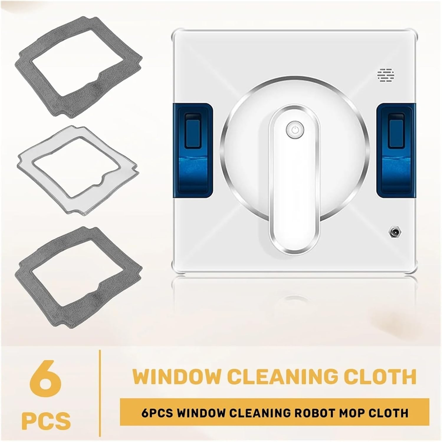 6PCS Window Cleaning Robot Mop Cloth Cleaning Rag Towel Dust Cloth Cleaning Cloth，Compatible for LIECTROUX，YW509 B20 image number 1