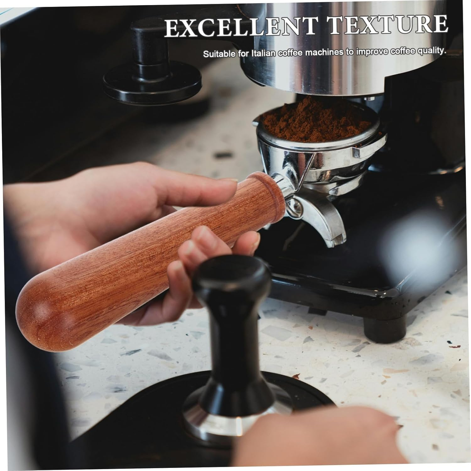 HOLIDYOYO Bottomless Portafilter Replacement Handle M10 Wooden Handle for Espresso Coffee Machine Accessories Sturdy Tea Portafilter Holder Suitable for Manual Coffee Makers image number 4