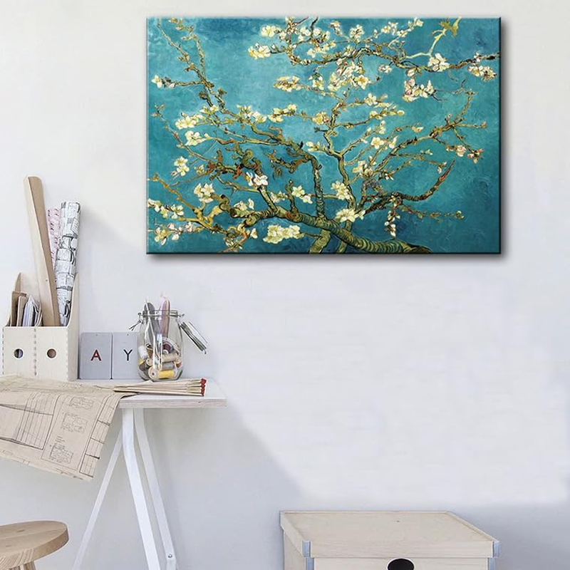 Weiyiart Almond Blossom Tree - Vincent Van Gogh Art Reproduction. Giclee Canvas Prints Wall Art for Home Decoroffice Decorations 24X36 image number 5