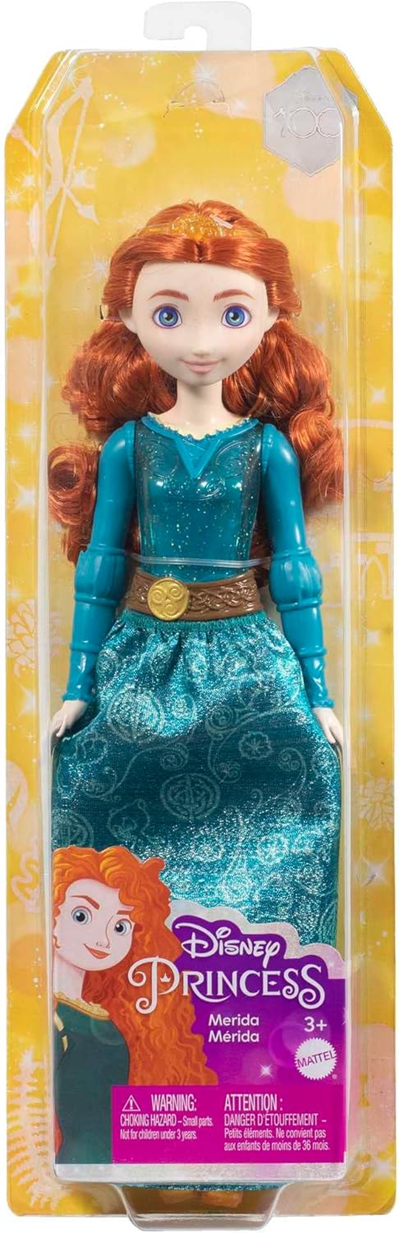Disney Princess Dolls New for 2023, Merida Posable Fashion Doll with Sparkling Clothing and Accessories, Disney Movie Toys image number 3