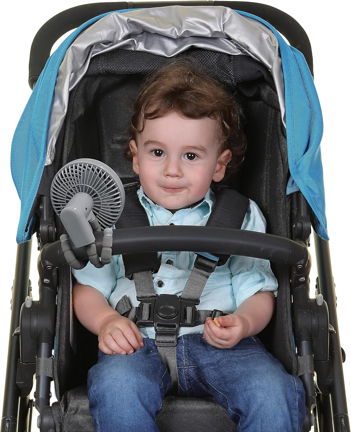 Dreambaby Pram Fan, Tripod Clip on Fan, Stroller Fan for Babies, Handheld Fan, Desk Fan, Portable Fan. Deluxe Smart-Grip Battery Tripod Fan. Cooling Fan for Stroller, Car Seat, Cot, Desk, Gym image number 3