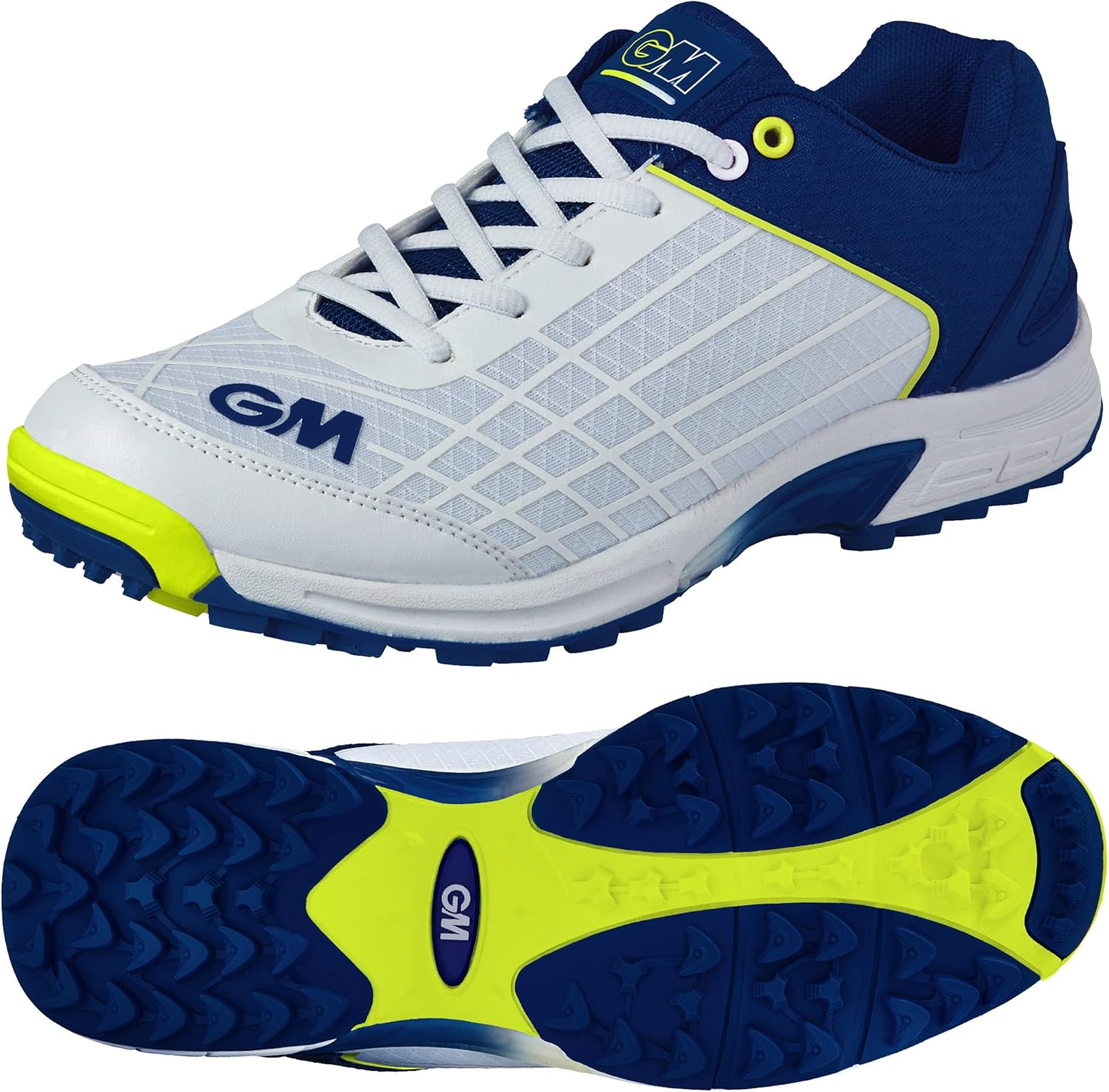 Gunn & Moore GM Rubber Cricket Shoes | All Rounder | Breathable Lightweight Seamless Engineered Knitted Mesh Upper | 2-Tone TPU Outsole | Available in Sizes UK Junior 1-6 and UK 7-13 image number 2