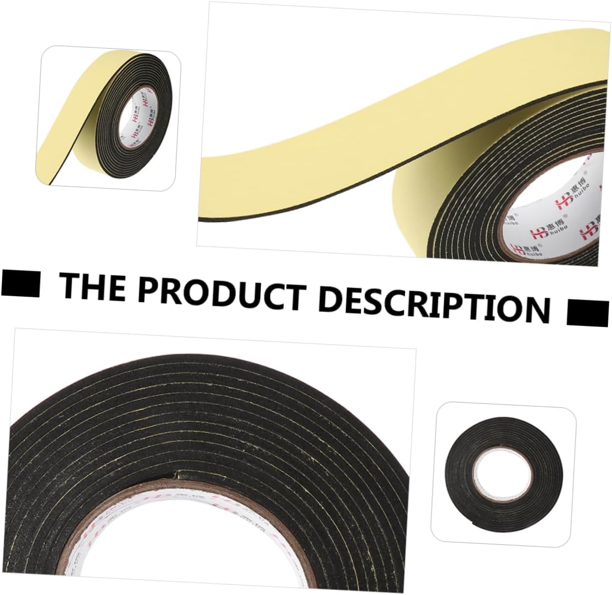 2Rolls Soundproofing Door Seal Tape of Eva Sponge Sealing Strip Easy Install Windproof Sealing Tape image number 4