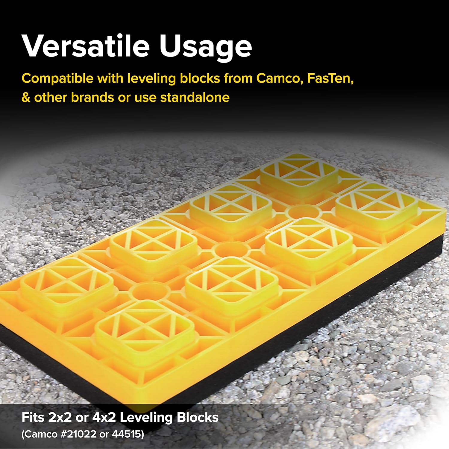 Camco 44601 8.5" X 17" Leveling Block Non Slip Pad image number 2