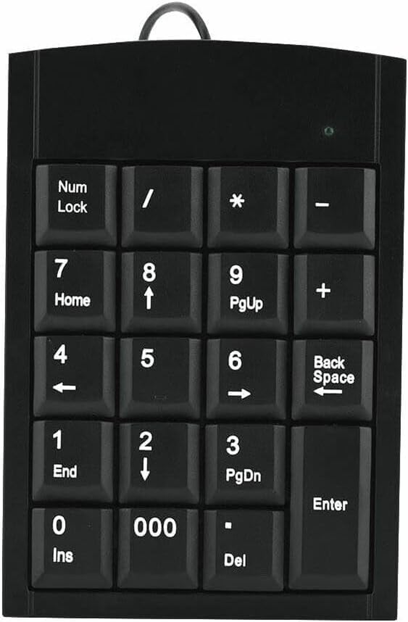 USB Numeric Keypads Portable Slim Mini Number Pad Keyboard for Laptop Desktop Computer PC, 10 Key USB Keypad Black image number 4
