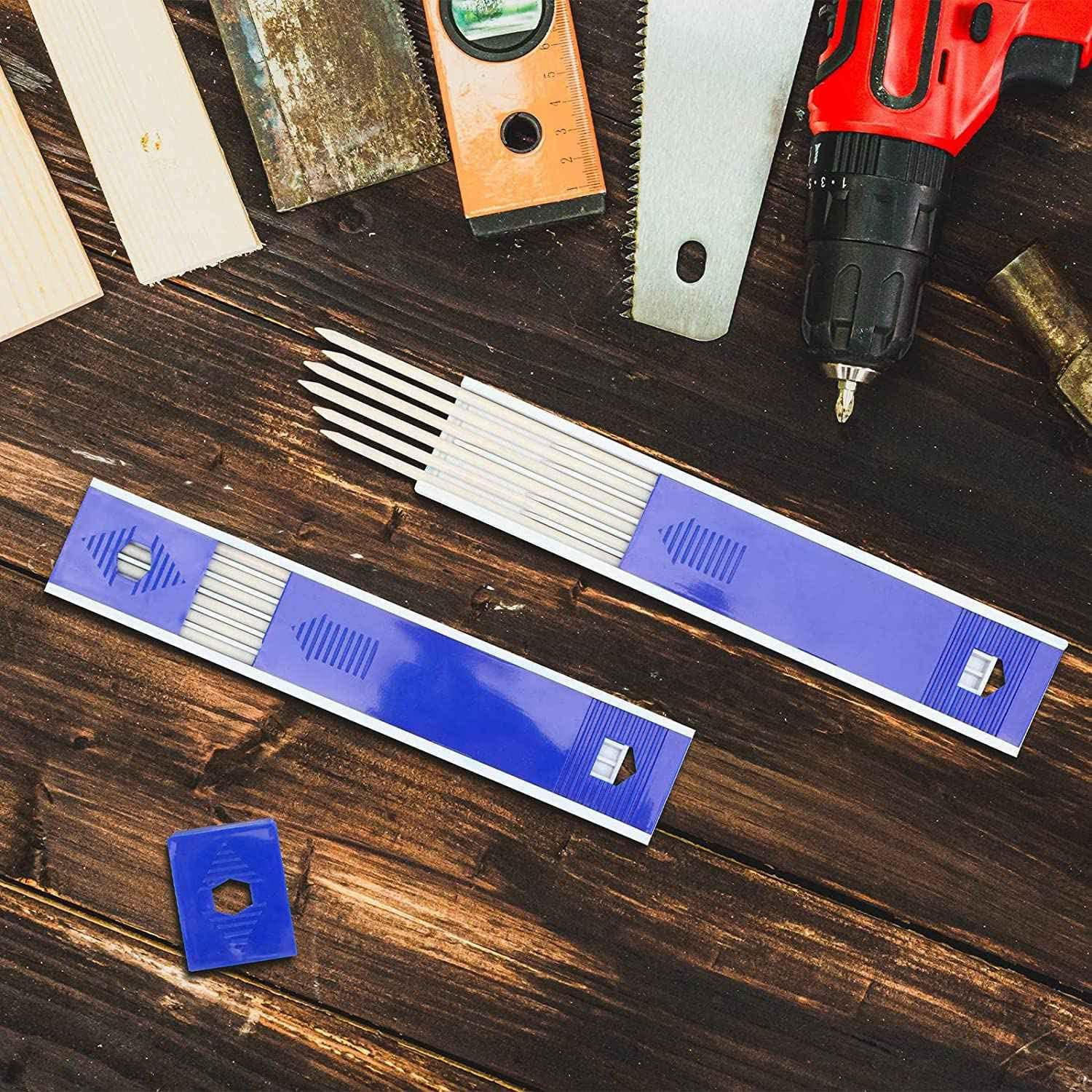 Veumoie 24 Pieces Carpenter Pencil Lead Refills Drawing Refill 2.8 Mm White, Solid Mechanical Pencils Refill Replacement image number 5