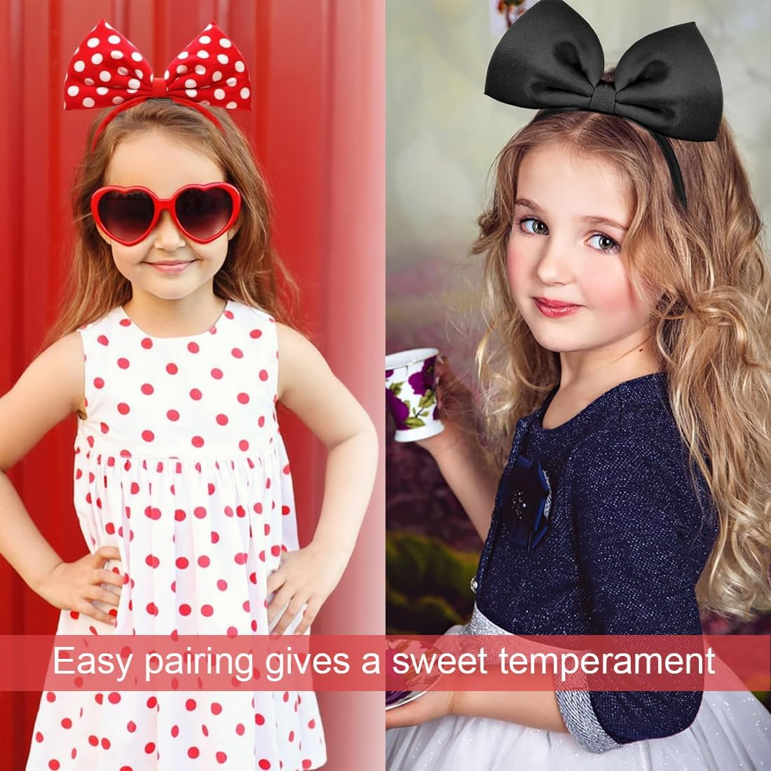 Bow Headband, Big Bow Hair Bands, Fashion Stretch Headpiece, Bow Headband Headpiece for Women and Girls, for Women and Women, Cute Hair Accessories image number 2