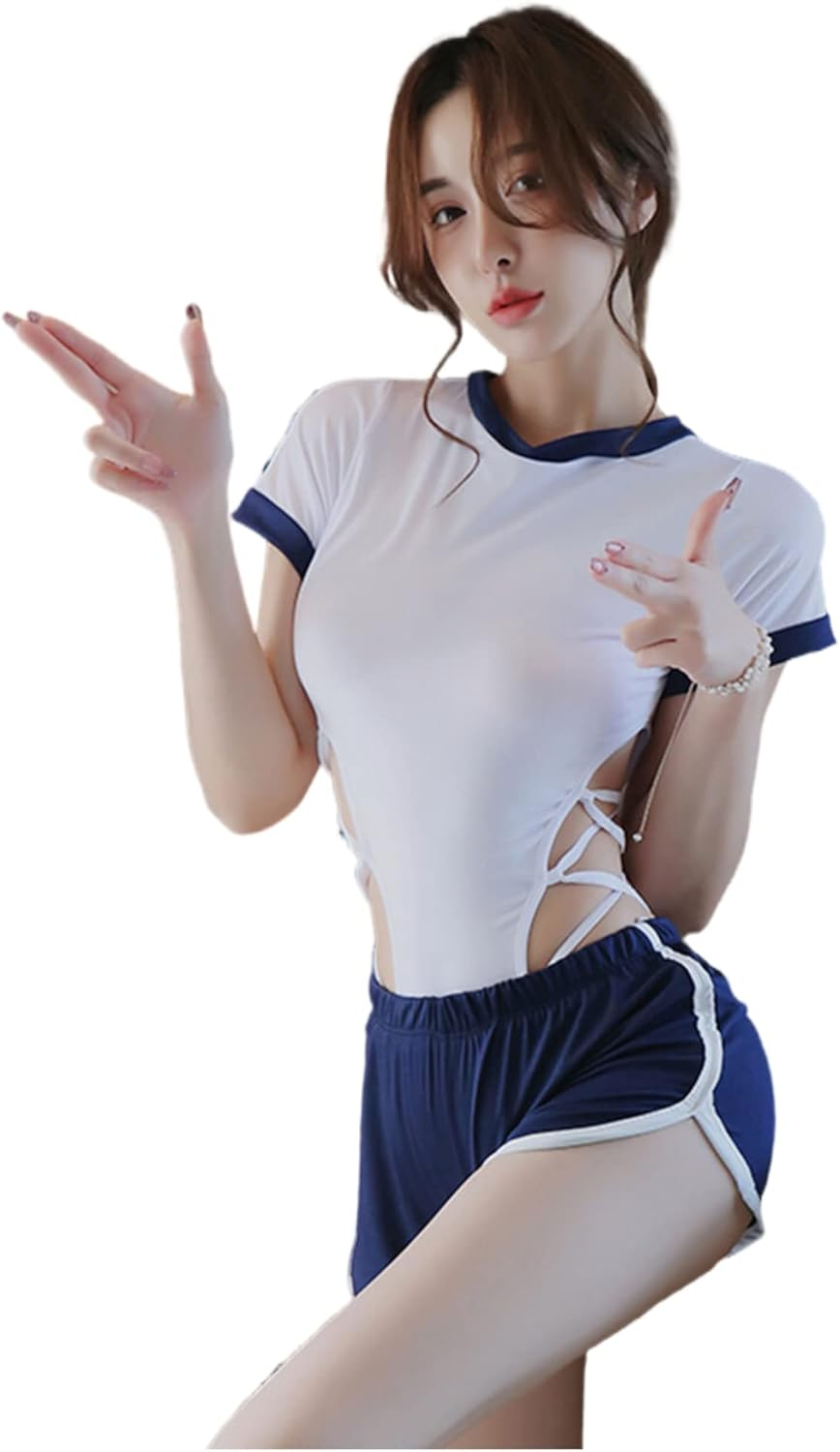 Lurezone Women'S Anime Lingerie Japanese Schoolgirls Uniforms Cosplay Sexy Sports Clothing