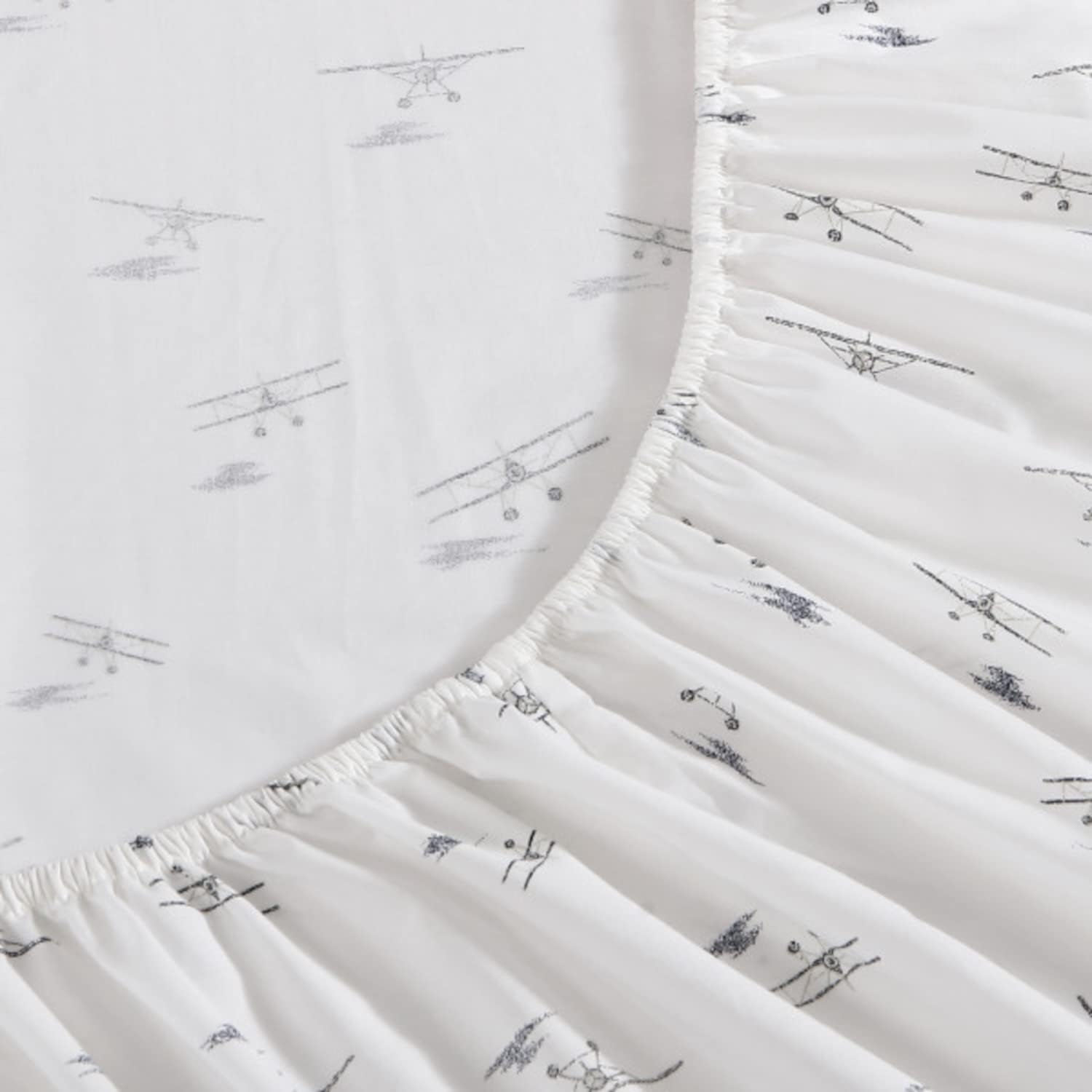 Eddie Bauer - Queen Sheets, Cotton Percale Bedding Set, Crisp & Cool Home Decor (Sea Planes Blue, Queen) image number 5