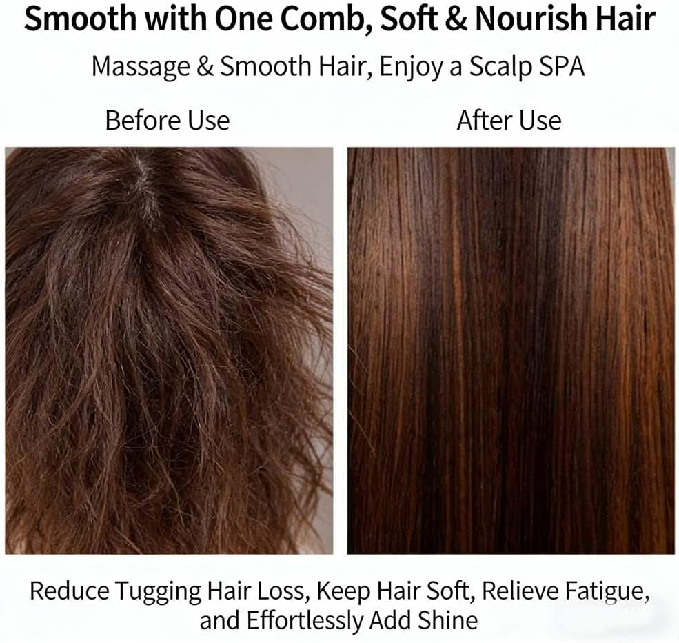 Baishengshili 2 Pack Boar Bristle Hair Brush for Thick Curly and Thin Hair, Ventilated Scalp Massage Detangler with Ergonomic Handle, Adds Shine and Reduces Frizz for Wet/Dry Hair image number 4