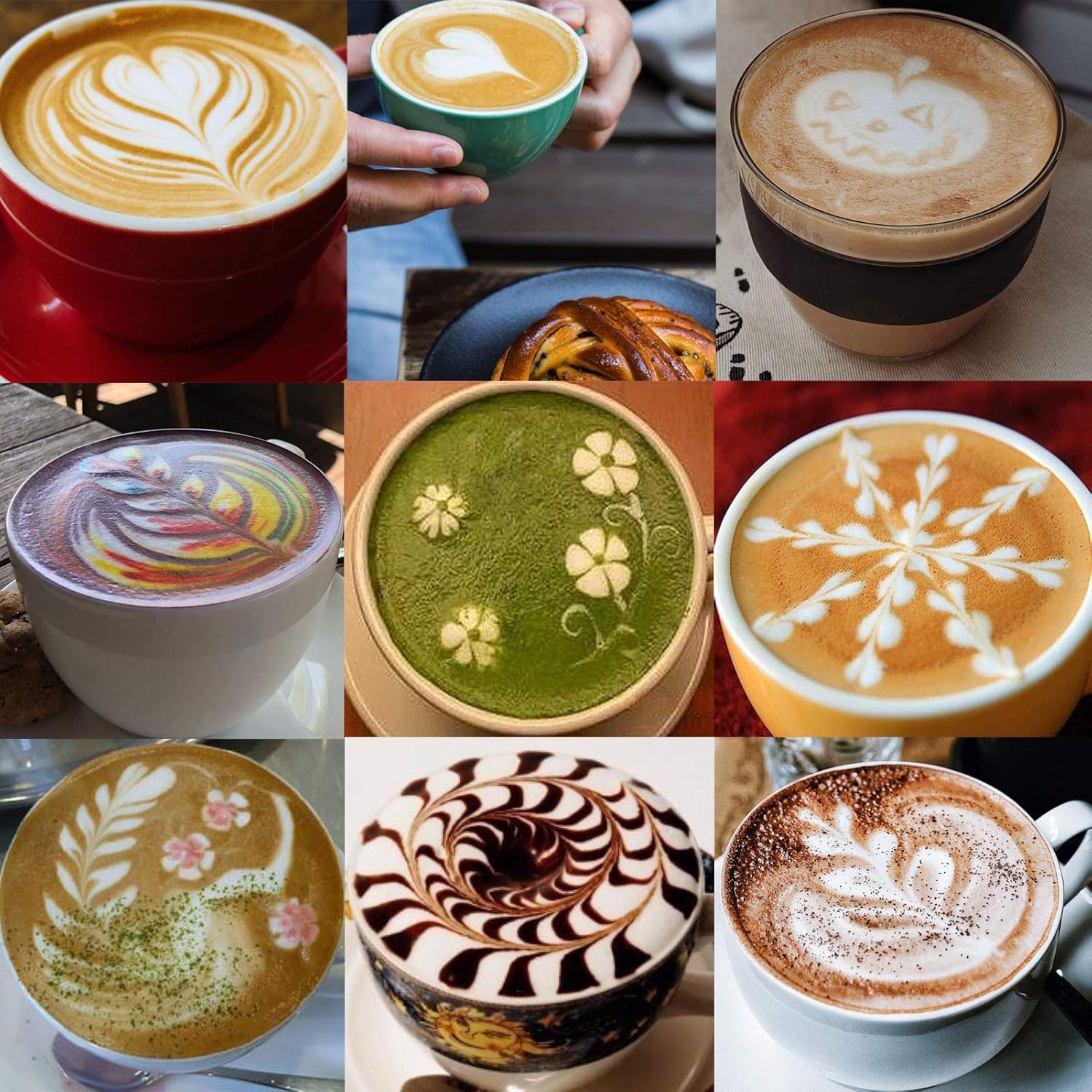 Milk Frothing Pitcher, 12Oz 20Oz 32Oz Espresso Steaming Pitchers Stainless Steel Cappuccino Coffee Machine Accessories Barista Tools Steamer Froth Pitchers Milk Jug Cup with Decorating Pen Latte Art image number 2