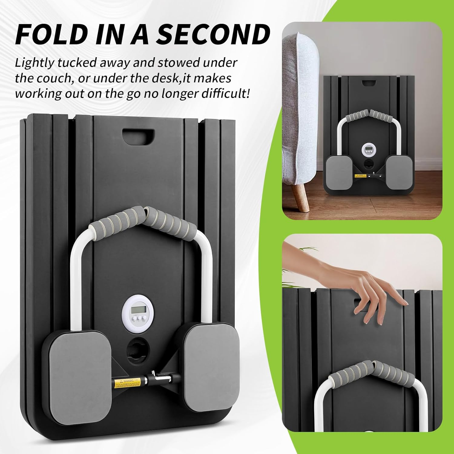 Cabalwrpi Pilates Board for Home, 2025 Reformer Pilates Machine, Multifunctional Foldable Workout Equipment for Indoor and Outdoor Full Body Train, Black image number 5