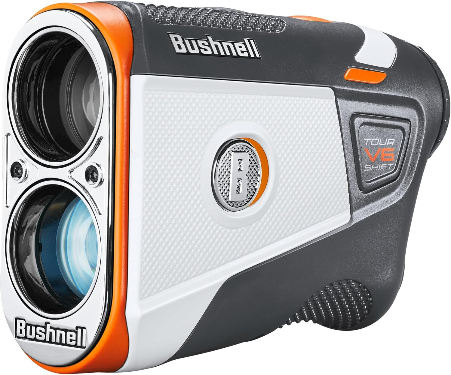 Bushnell Golf Tour V6 Shift Laser Rangefinder with Slope Compensation, 1300-Yard Range, Flag Lock Vibration, Magnetic Cart Mount, 6X Magnification, Waterproof &ndash; Tournament Legal
