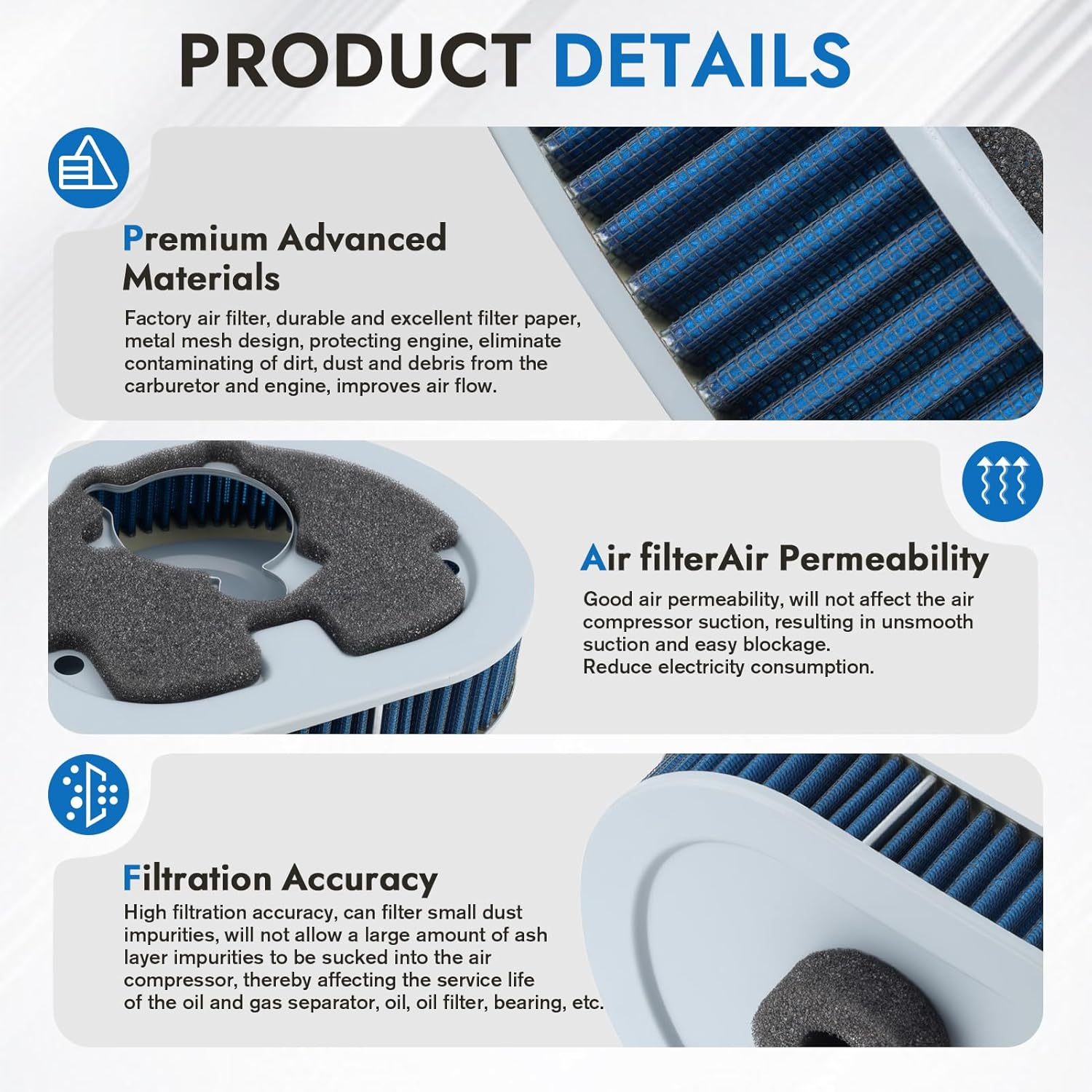 Cyleto 29259-91A 29259-93 HD-1390 Air Filter Cleaner for EVO Evolution BT 90-98 FLT FXR FXD FLST FXST 12-576 Harley Davidson FXDB Dyna Glide FLHR Road King image number 5