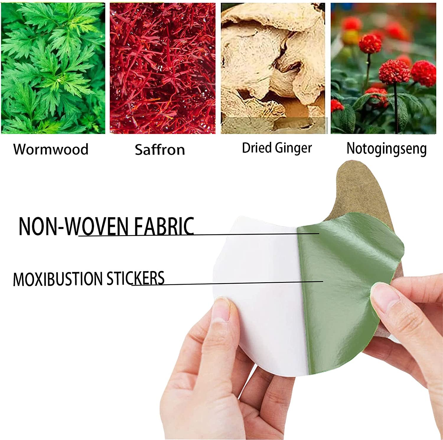 Wellnee Knee Patch Pain Relief Patches, Natural Wormwood Extract Stickers 24-Hour Relief of Joint Pains, Pain Relieving Patches for Knees (60 Pcs)