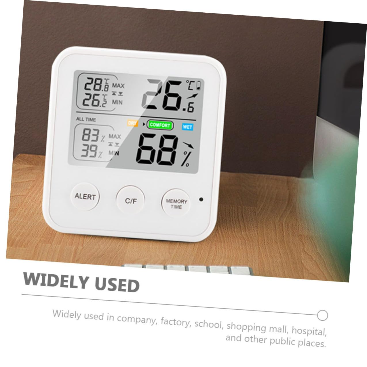 Gadpiparty High Precision Digital Hygrometer for Home Indoor Use Accurate Temperature and Humidity Gauge with LCD Display Multi-Function Thermometer for Office Greenhouse and Laboratory image number 1