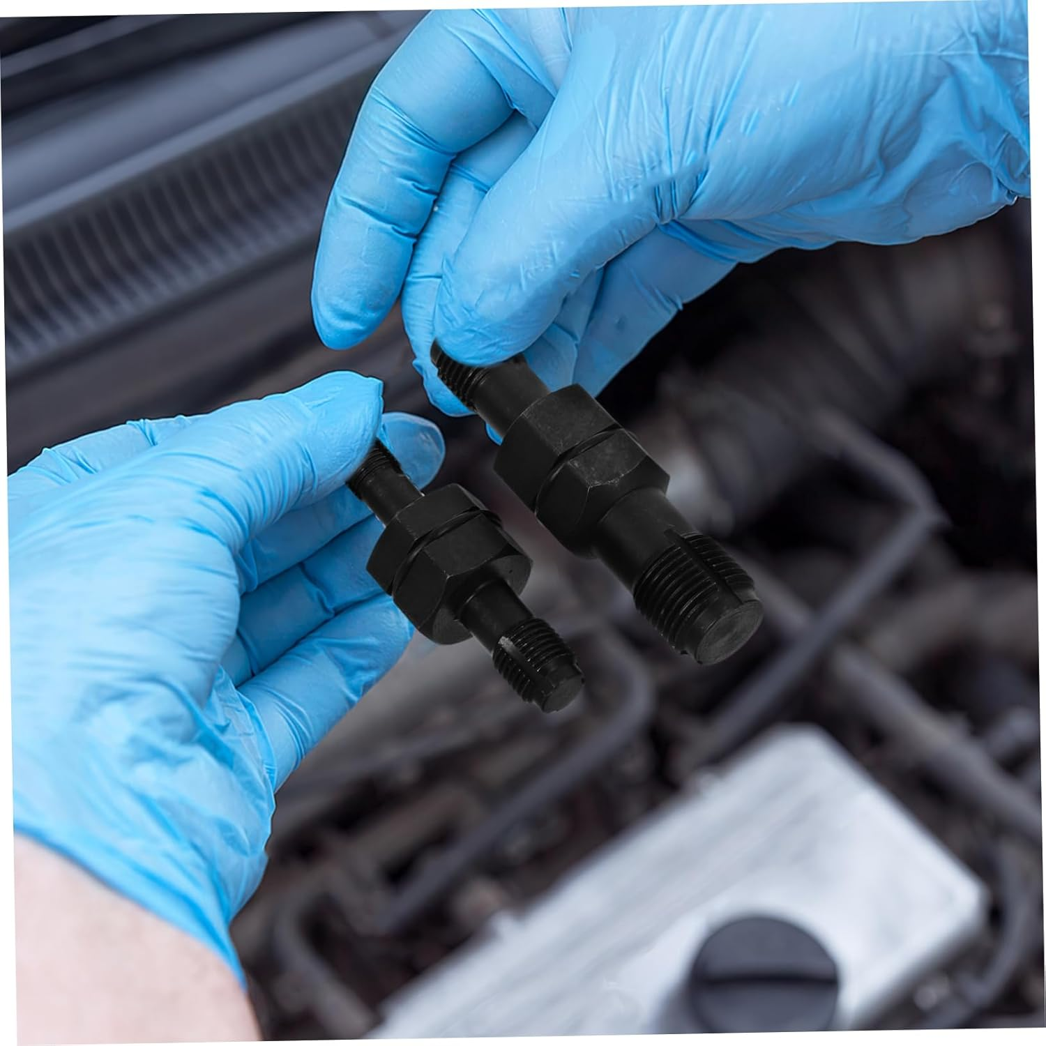 TINEASUR 2Pcs Spark Plug Thread Cleaning Tool Engine Spark Plug Thread Repair Kit for Automotive Maintenance image number 4