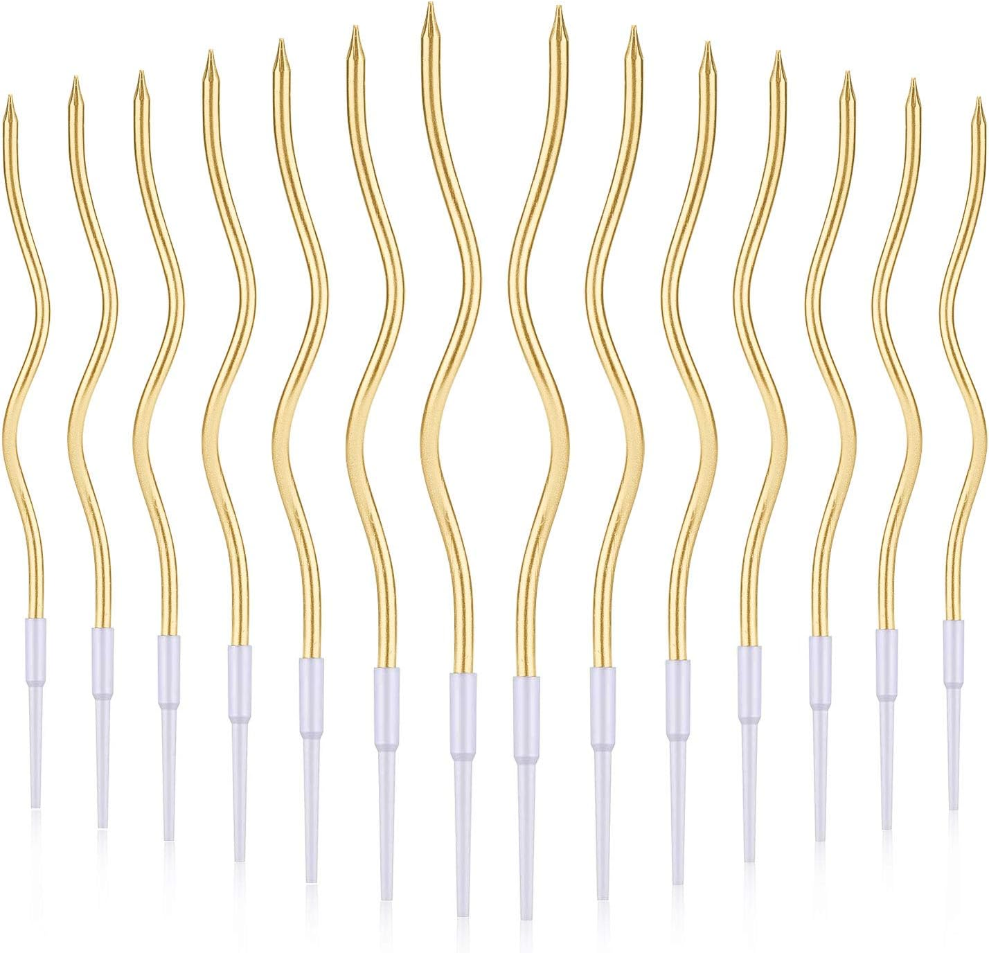 Luter Birthday Candles Cupcake Candles for Birthday Wedding Party Decoration (Gold)