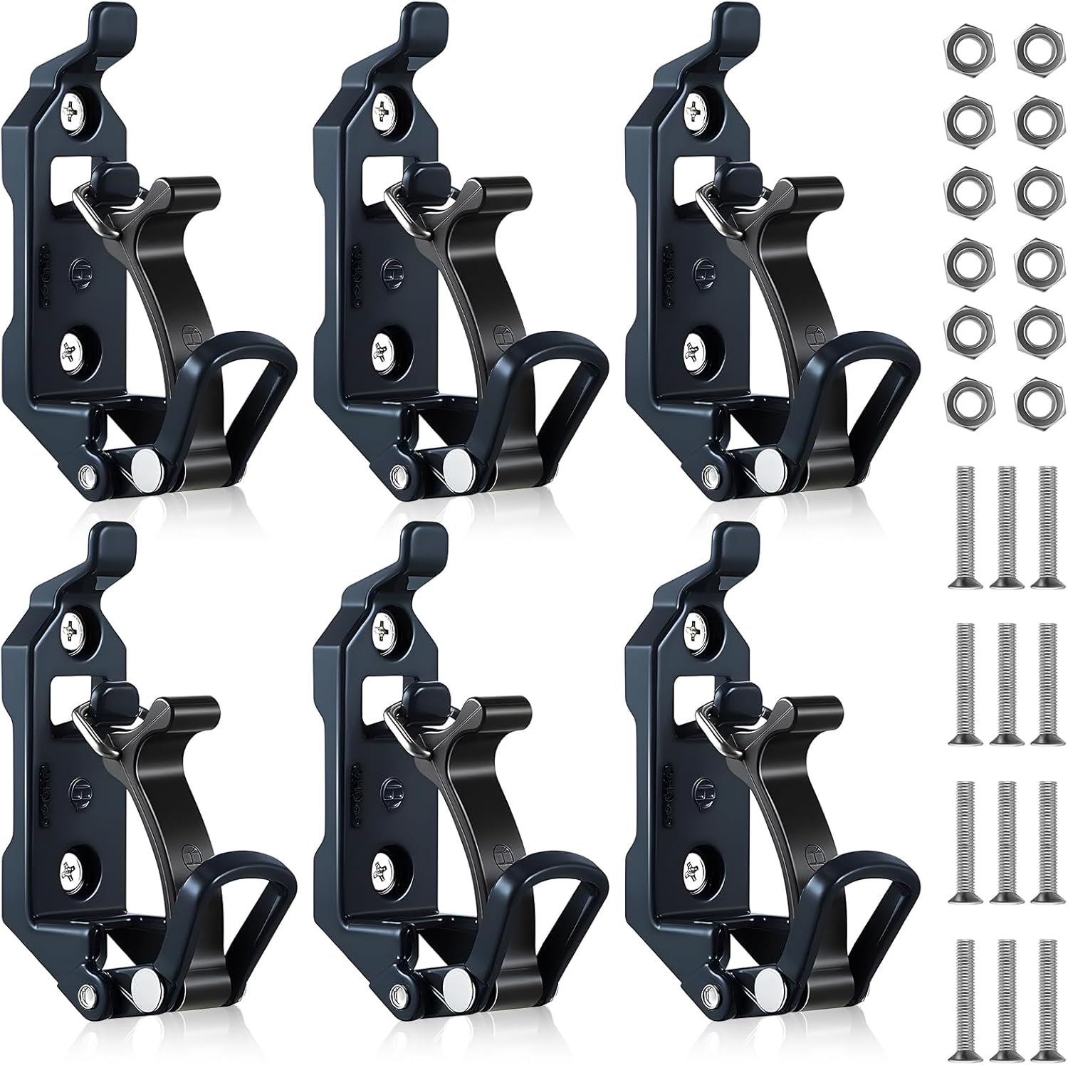 6 Pcs Shovel Mount for Roof Rack, Metal Rubber Clamp Wall Mounting Kit, Shovel Holder Clamp Wall Mount Kit Car Accessories for Roof Rack, Boats, Military Equipment, Axe, Patent Protection image number 5