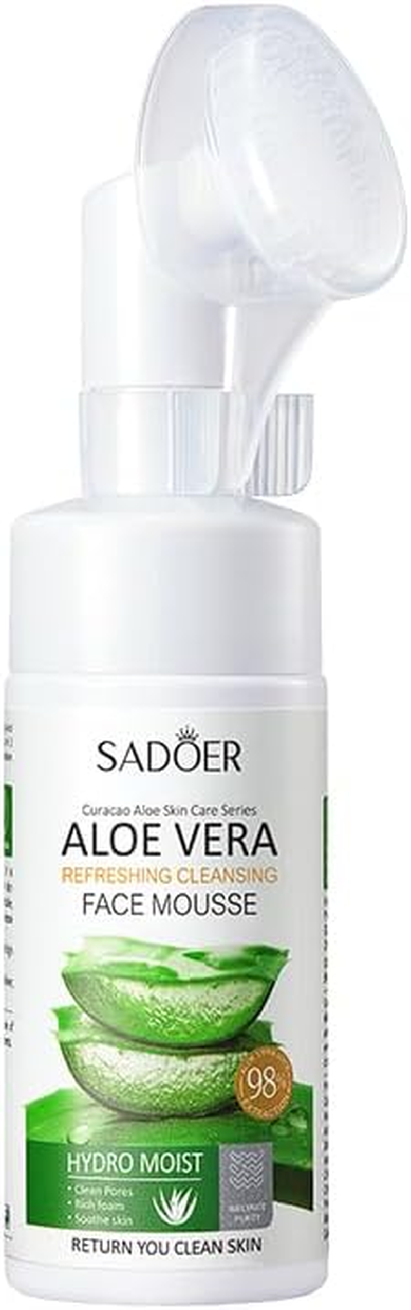 Aloe Vera Face Mousse, Deep Cleansing, Balances Skin Oil image number 4