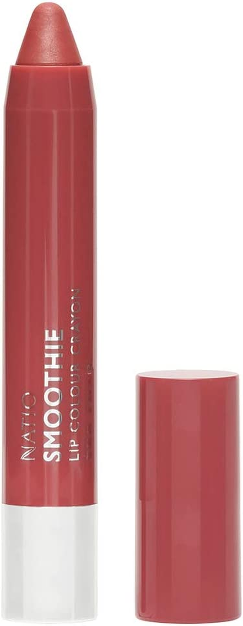 Natio Australia Smoothie Lip Colour Crayon Peony 3G - Hydrating Tinted Lip Balm, Sheer Lip Colour - Cruelty Free
