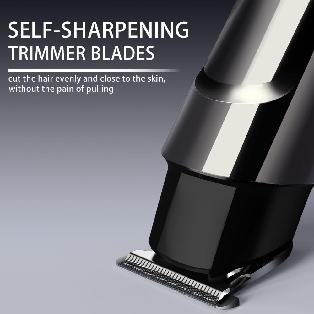 Beard Trimmer Hair Clipper for Men - 5 in 1 Men&rsquo;S Grooming Kit with Electric Shaver, Nose Hair Trimmer with LED Display, Waterproof Rechargeable Beard Shaver for Painless Facial & Body Hair Removal image number 3