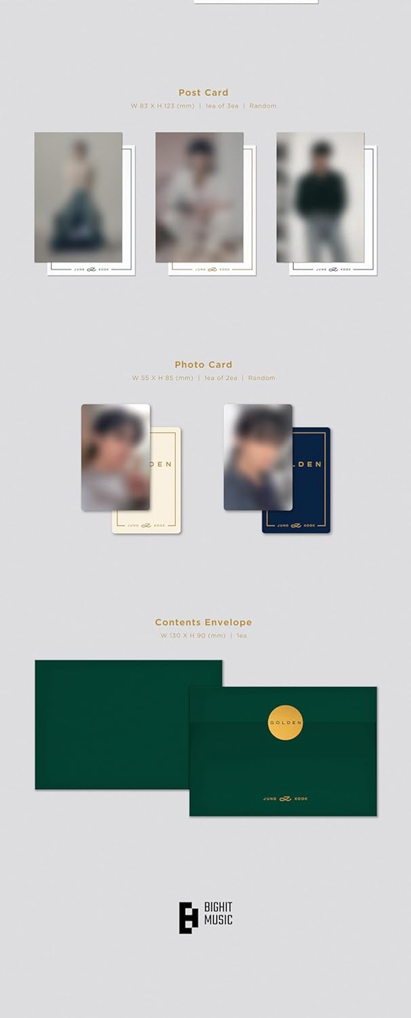 BTS Jungkook Golden 1St Solo Album Contents+Photobook+Photocard+Tracking Jung Kook (Weverse Albums Version)