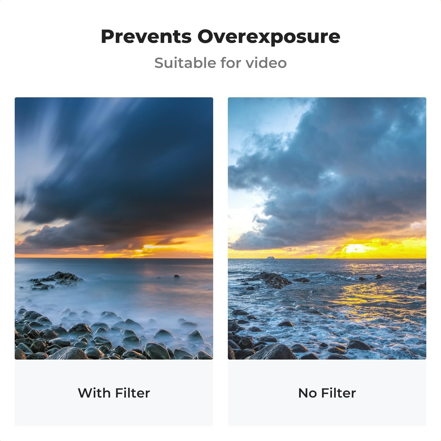 K&F CONCEPT 67Mm Variable ND Lens Filter ND8-ND128 (3-7 Stop) Waterproof VND Filter with 28 Multi-Coatings for Camera Lens (Nano-X Series) image number 2