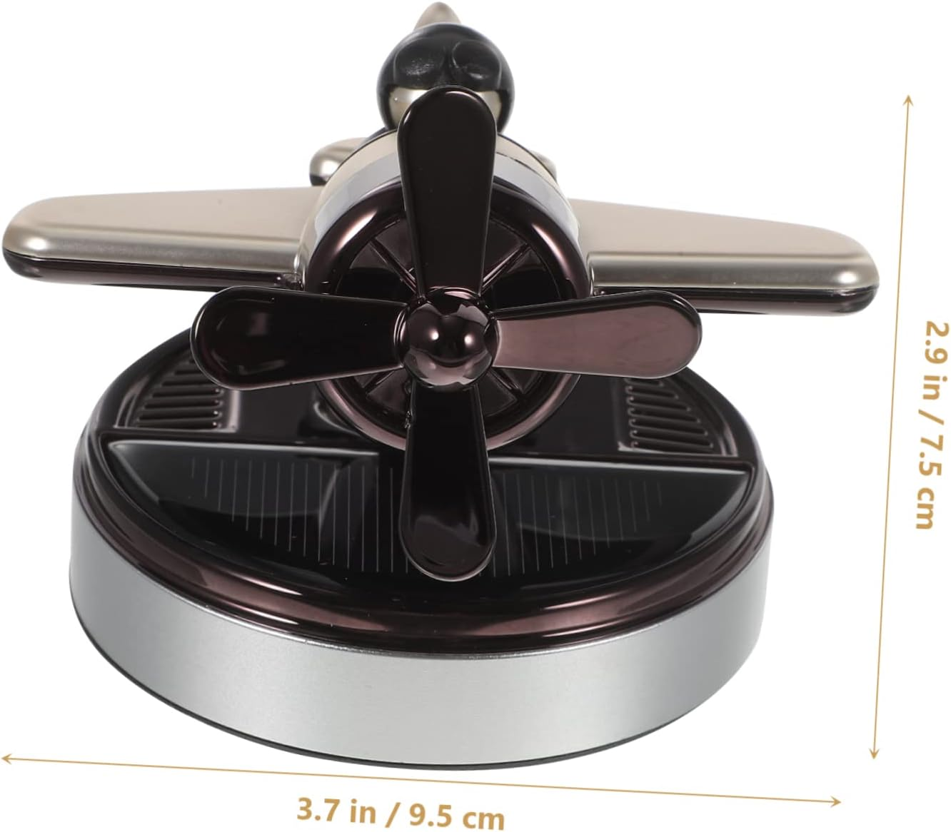 Solar Powered Car Air Freshener Aromatherapy Diffuser for Vehicle Dashboard Decor Creative Solar Aircraft Ornament for Home and Office Reduces Odors and Freshens Air image number 2