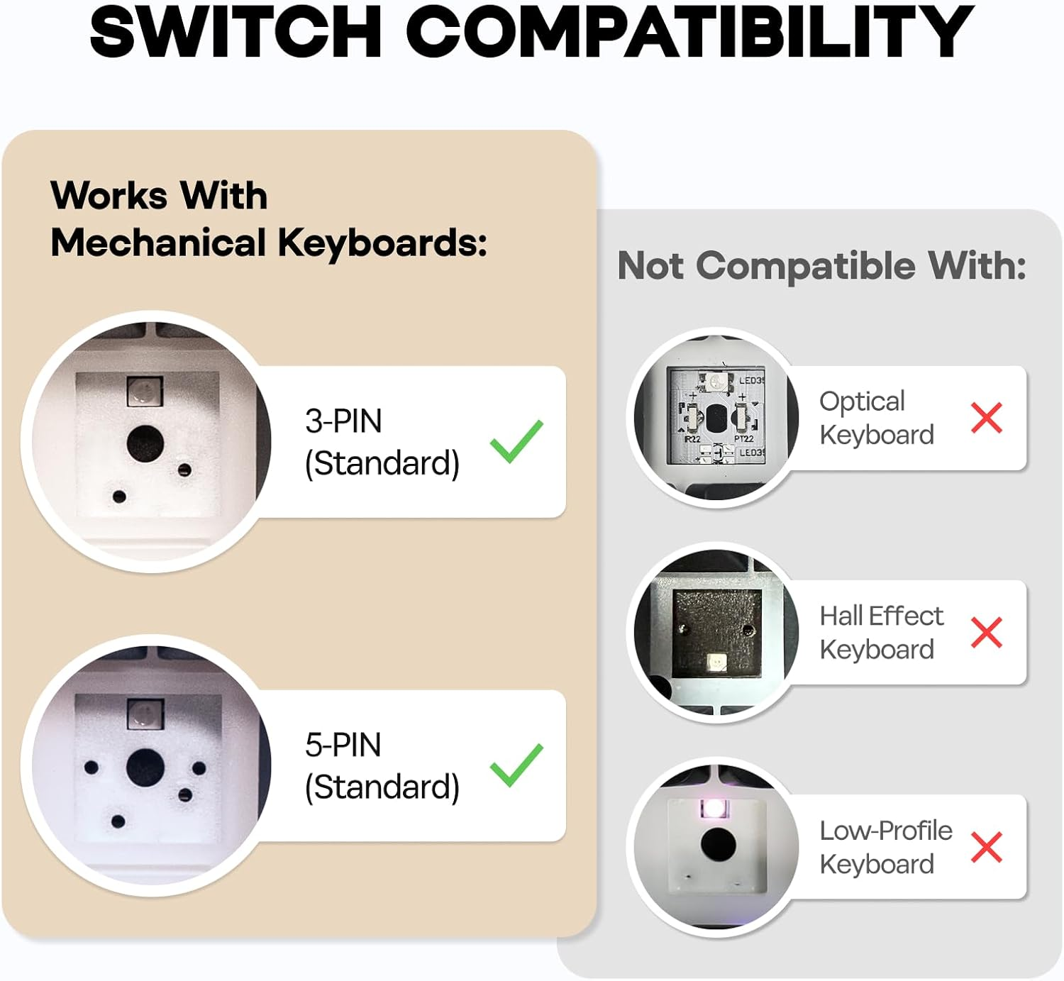 EPOMAKER Sorane 39Gf Gaming Keyboard Switches Set, 35 PCS Linear Silent Switch, 5-Pin Pre-Lubed Switch, with PC Case, POM Stem, Compatible with MX Keycaps for Mechanical Keyboard image number 1