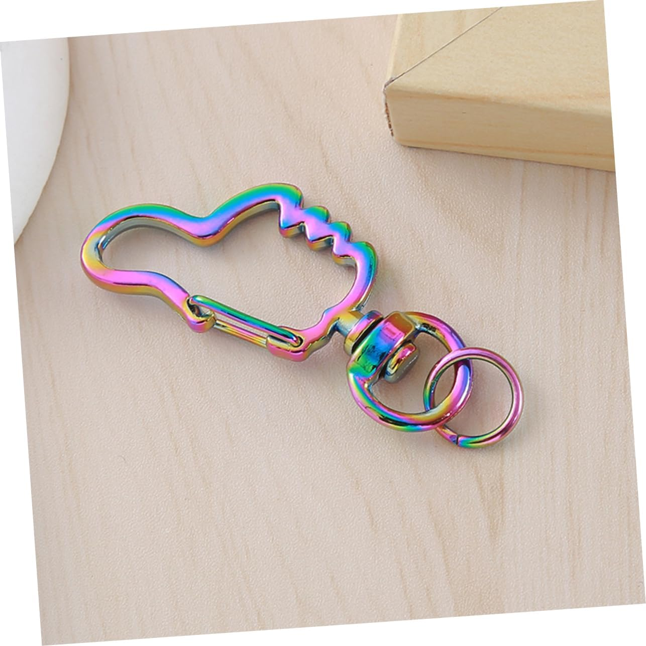 Gogogmee Cute Metal Thumb Keychain 30Pcs Keychains Buckle Lanyard for Keys Purse Hardware image number 4