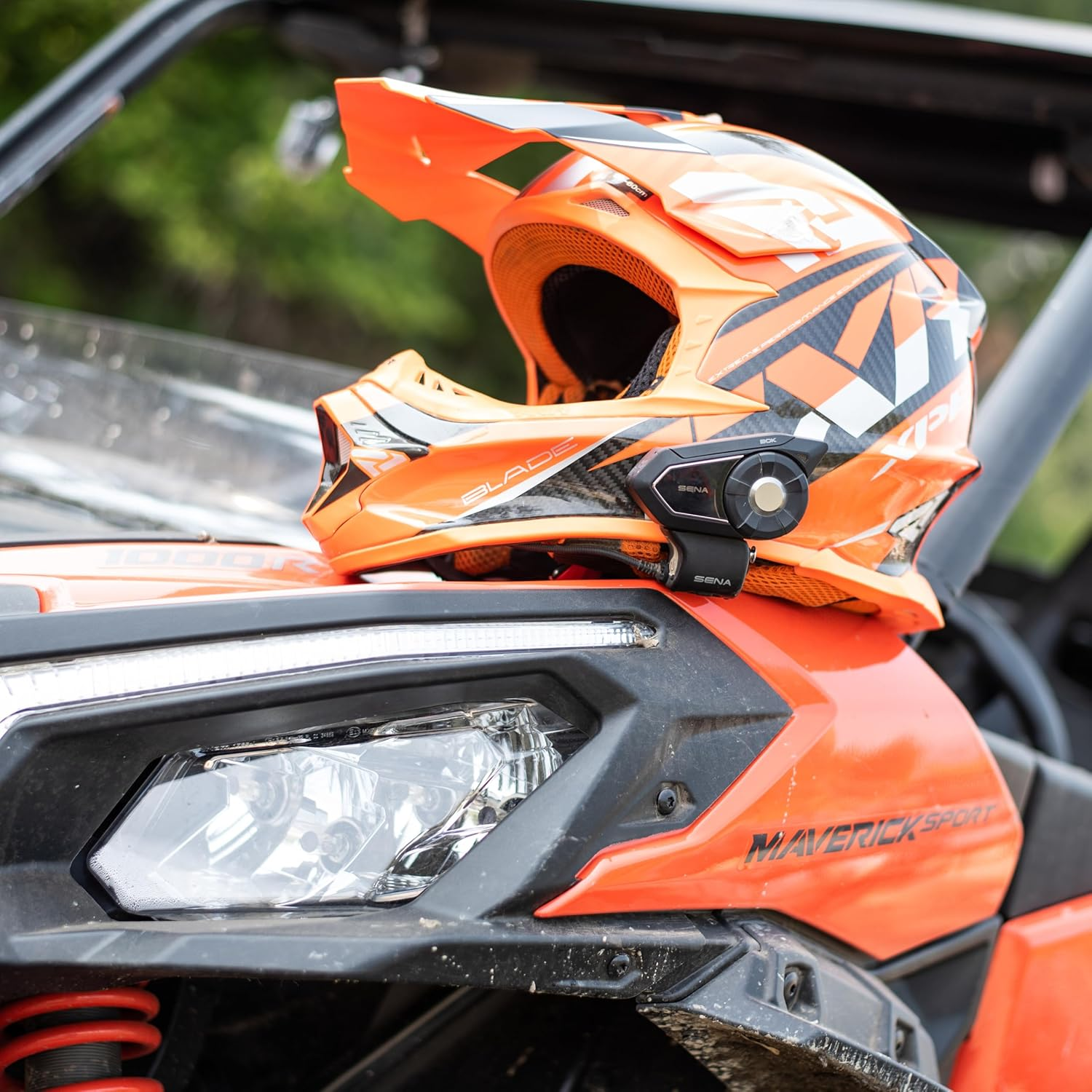 Sena 30K Bluetooth Headset for Motorcycles/Mesh Communication System with HD Speakers, Twin Pack